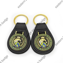 eagle leather keychain