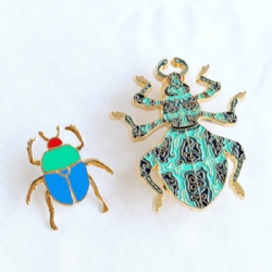 insect metal badge-hard enamel/soft enamel