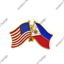 USA and Philippines Flag pin